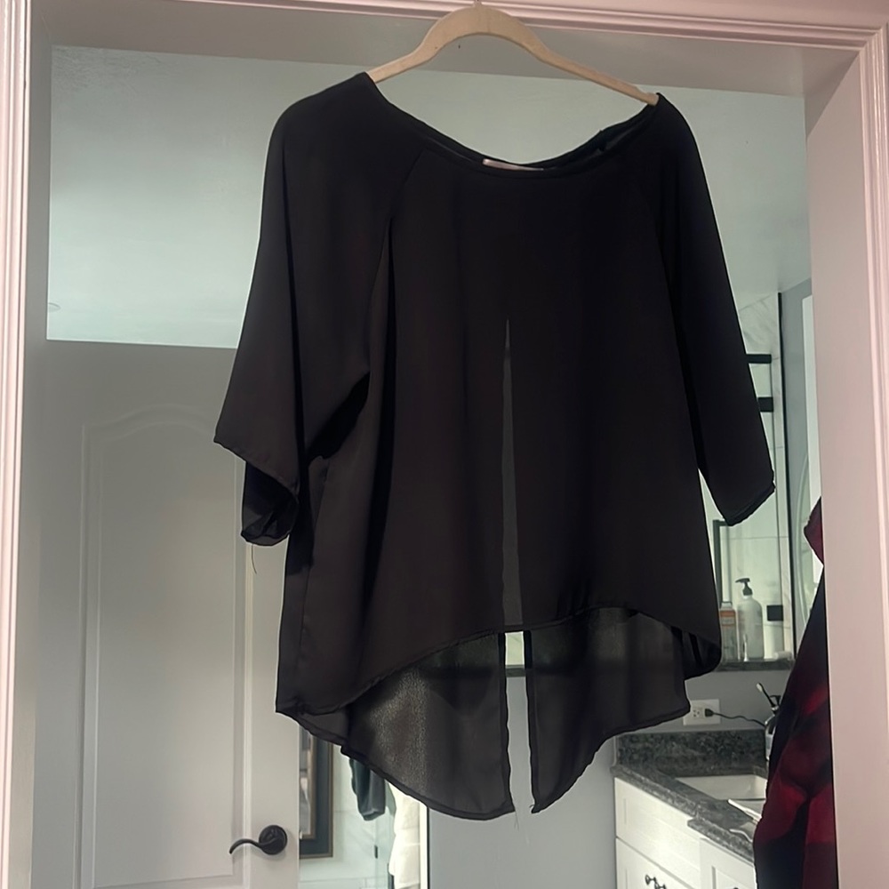 Bacio high low sheer top